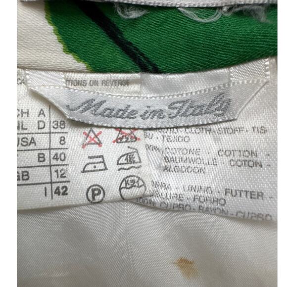 Max Mara Floral Pencil Skirt Bold Colors SZ 8 Designer Dopamine Luxury Vibrant - Picture 9 of 9